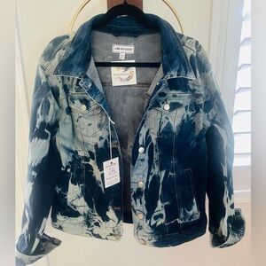 Blue Tie-Dye Denim Asian Jacket